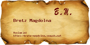 Bretz Magdolna névjegykártya